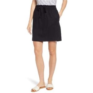 CASLON Paperbag Waist Linen Blend Skirt